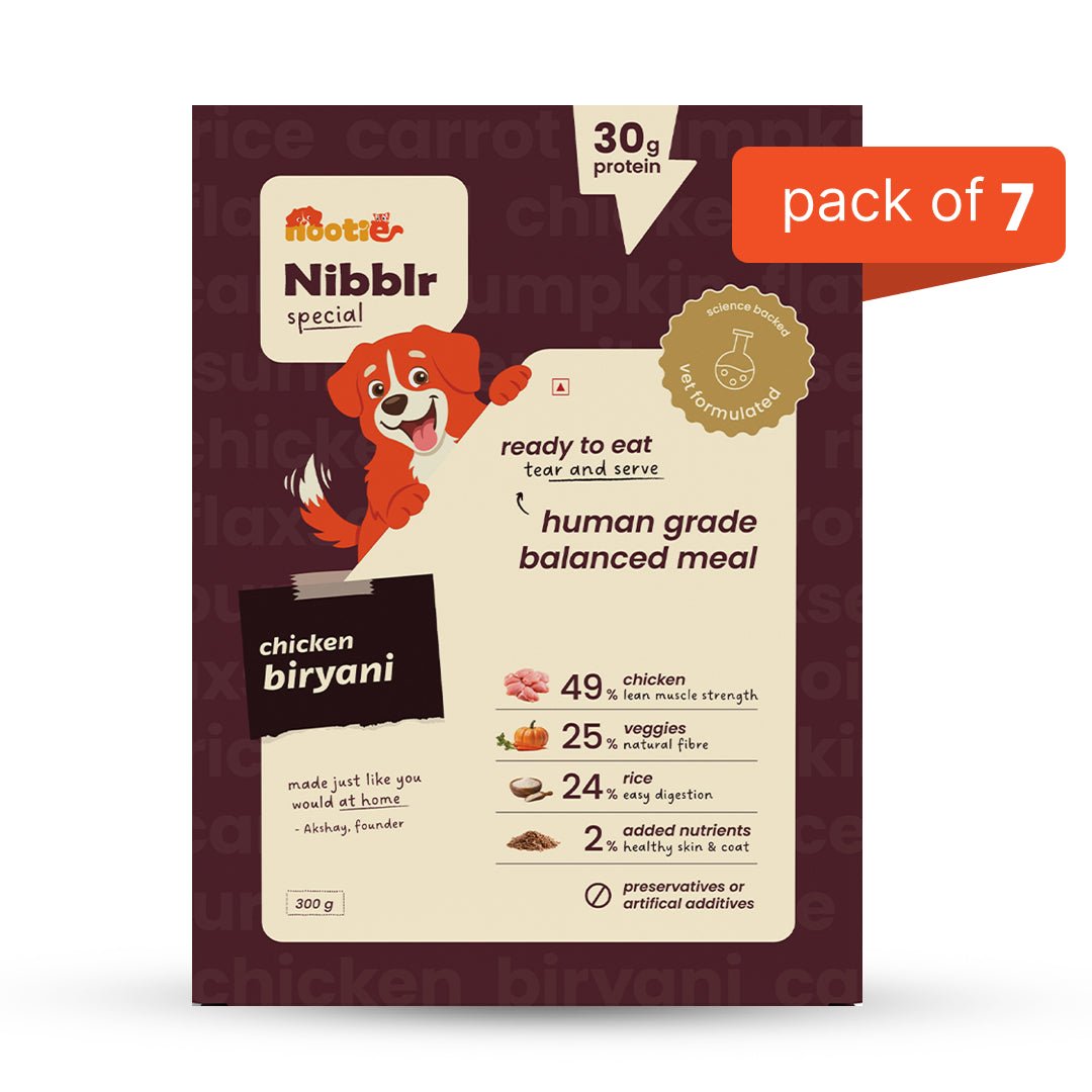 Nibblr Special Chicken Biryani (300g) - Fresh Wholesome Dog Meal - nootie.in