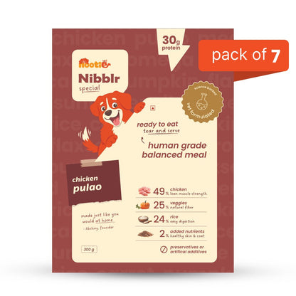 Nibblr Special Chicken Pulao Dogs Meal (300 g) - Fresh Wholesome Dog Meal - nootie.in