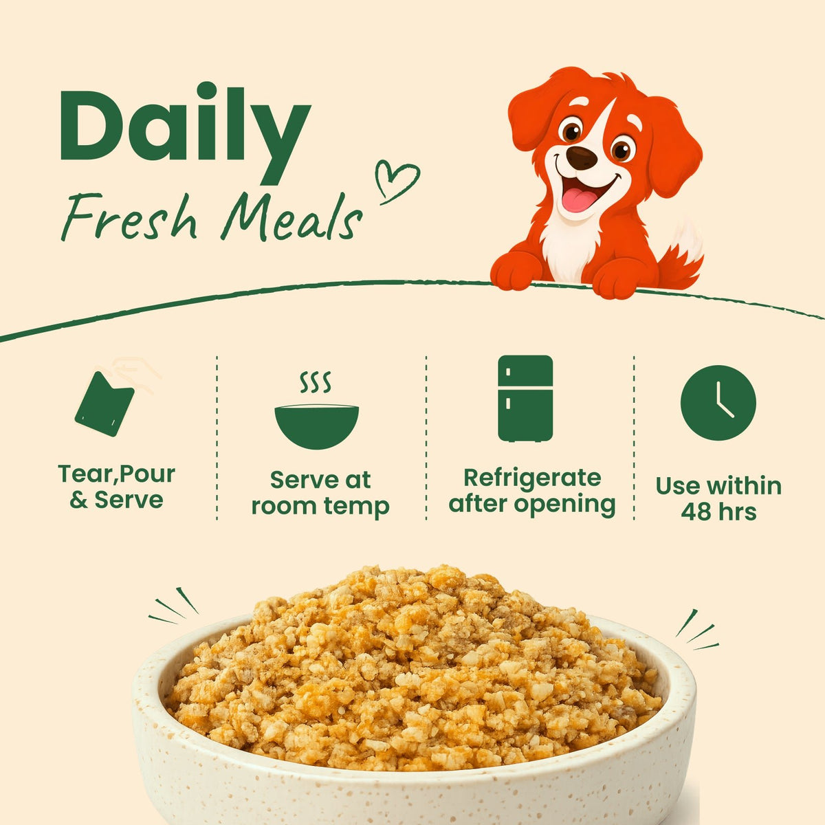 Nibblr Veg Pulao (300g) - 100% Veg Fresh Wholesome Dog Meal - nootie.in
