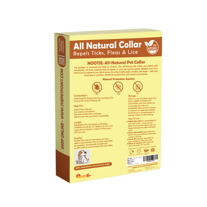 Nootie All Natural Tick & Flea Collar for Dogs & Cats | 5 Months Protection | Waterproof, Adjustable & Chemical - Free Pest Defence - nootie.in