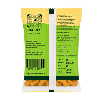 Nootie Biscuit 10Rs. Minipack Bundles for Dogs (40g) | Chicken | High Protein - nootie.in