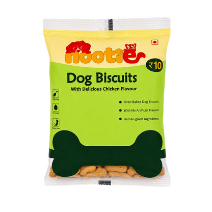 Nootie Biscuit 10Rs. Minipack Bundles for Dogs (40g) | Chicken | High Protein - nootie.in