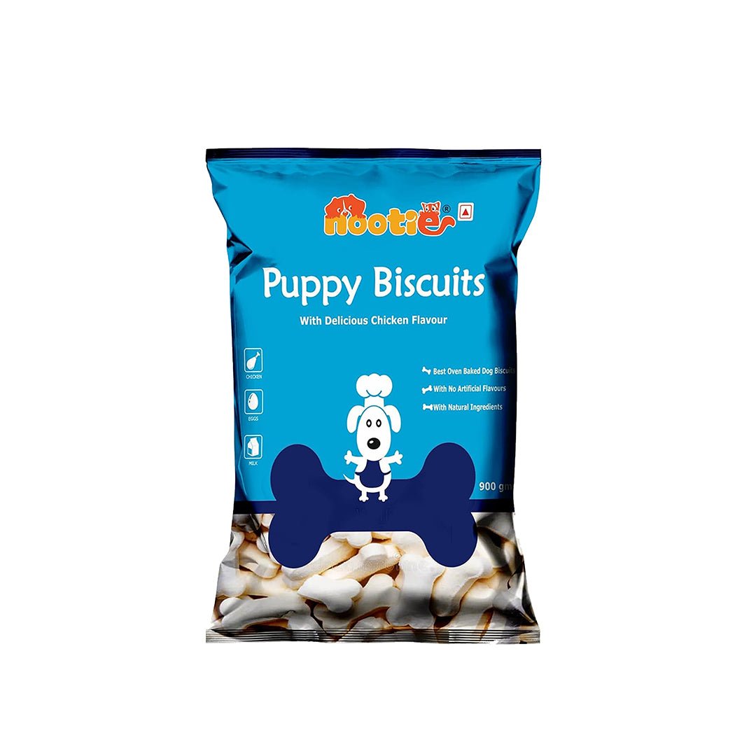 Nootie Chicken Biscuits with Milk and Cheese Flavour for Puppies (900g) | High - Protein, Crunchy Growth Snack - nootie.in