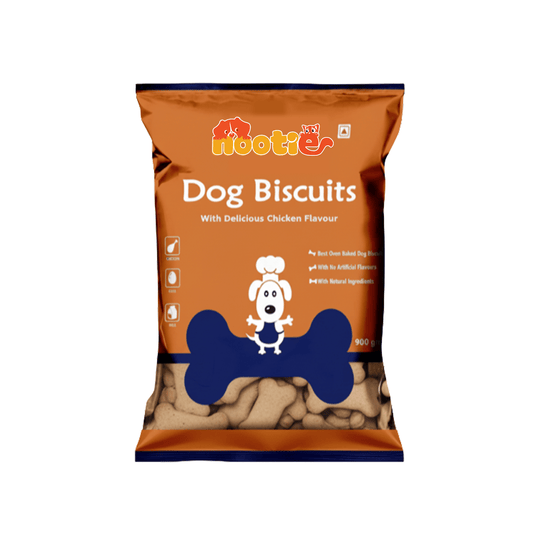 Nootie Chicken Biscuits with Peanut Butter Flavour for Adult Dogs (900g) | High - Protein, Crunchy & Energy - Rich Treats - nootie.in