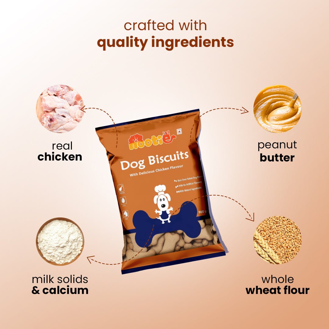 Nootie Chicken & Peanut Butter Dog Biscuits (900g)