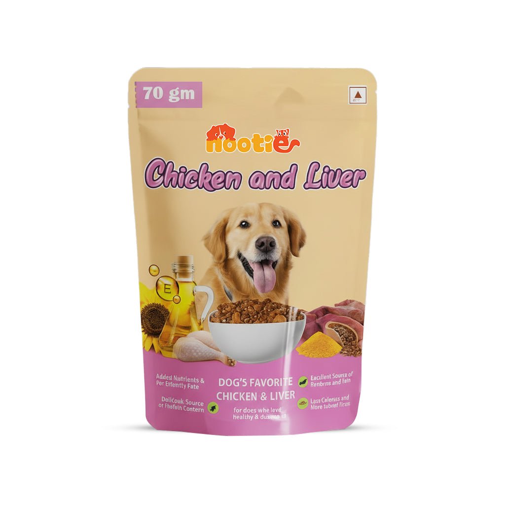 Nootie Chicken & Liver Gravy Dog Food | High - Protein, Energy Boosting & Digestive Support (70g) - nootie.in