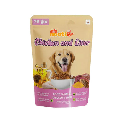 Nootie Chicken & Liver Gravy Dog Food | High - Protein, Energy Boosting & Digestive Support (70g) – a great option in meals for dog - nootie.in