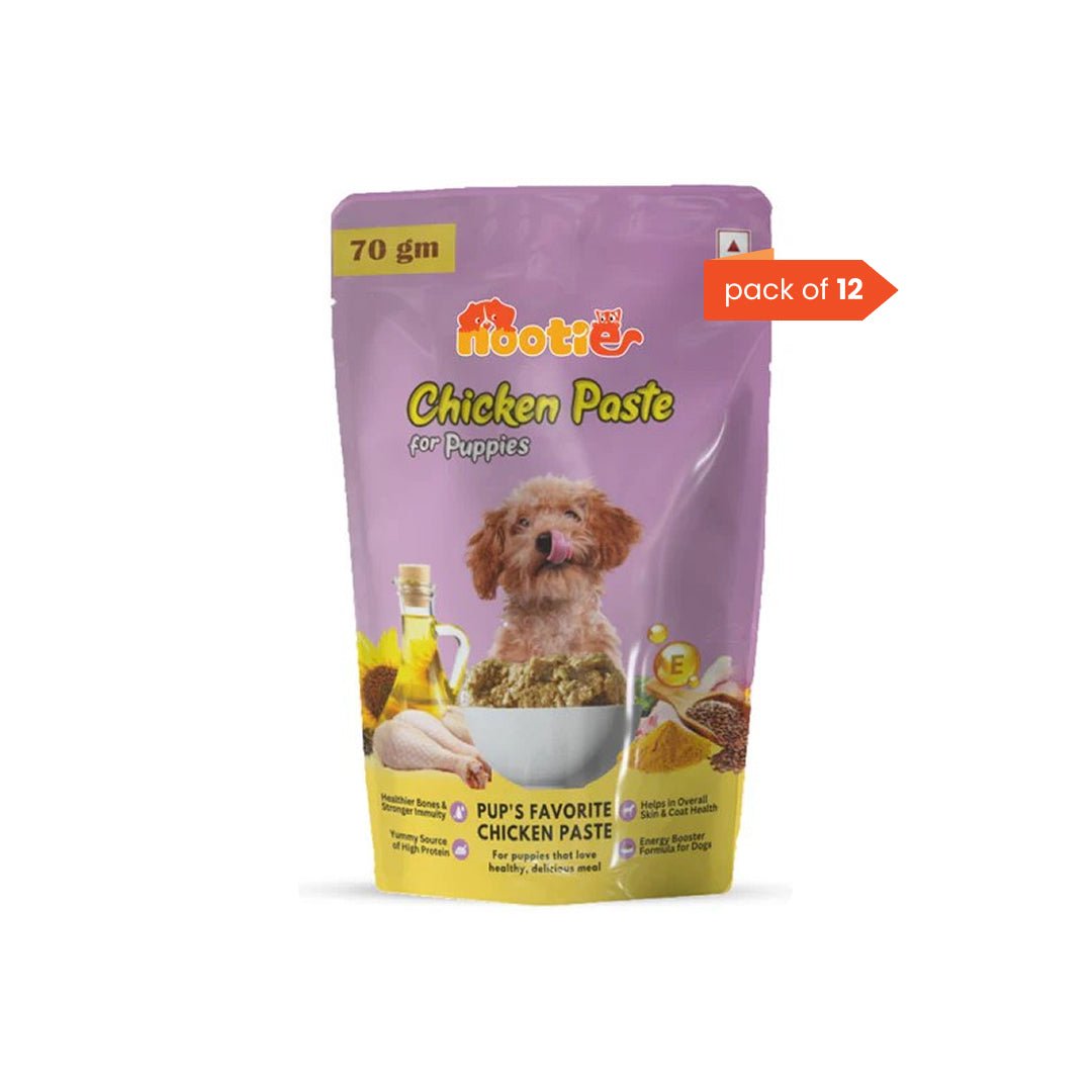 Nootie Chicken Paste for Puppies (70g) - High - Protein Growth Formula & Easy Digest Energy Food - nootie.in