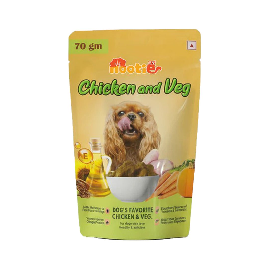 Nootie Chicken & Veg Dog Food Gravy | High - Protein, Fiber - Rich & Digestive Support (70g) - nootie.in
