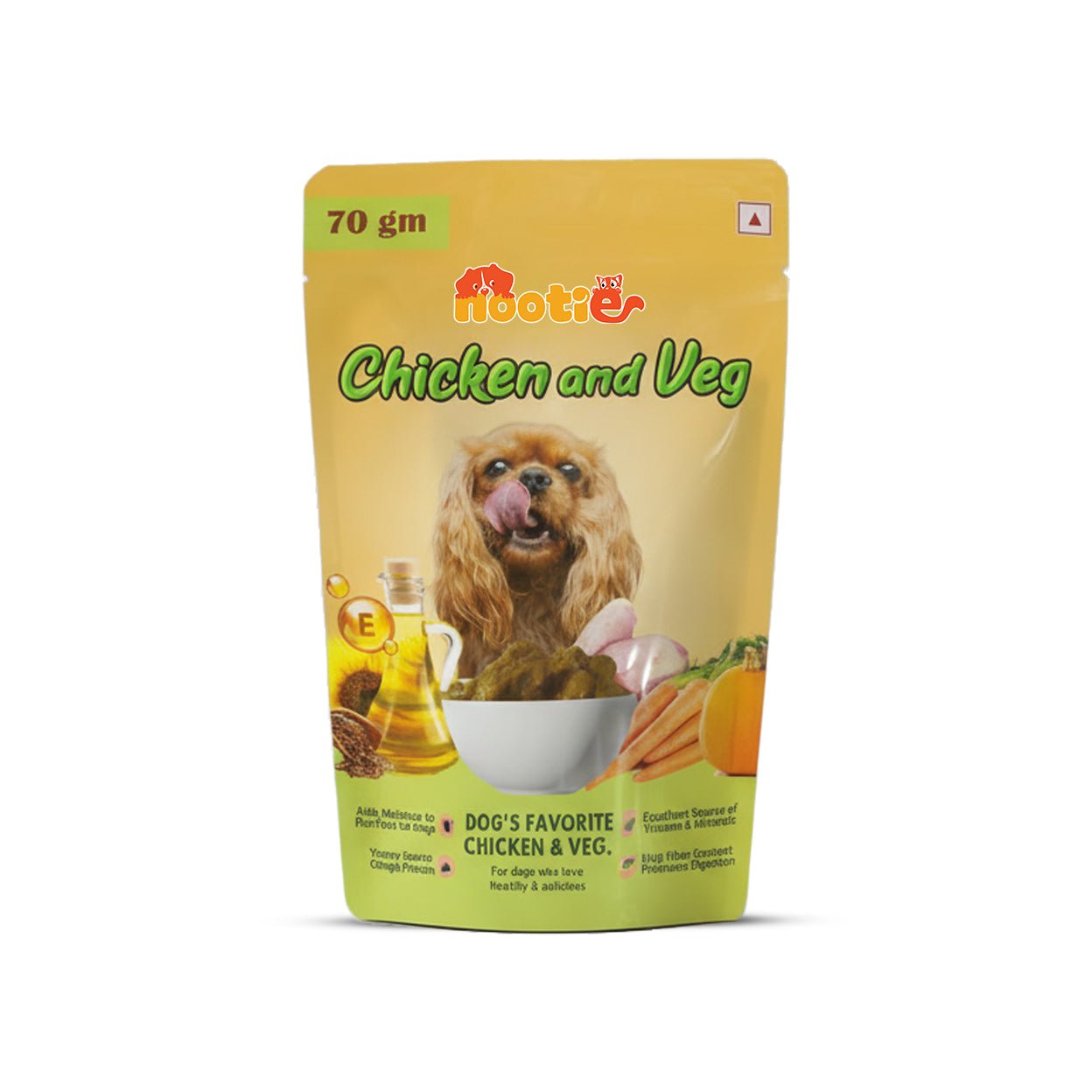 Nootie Chicken & Veg Dog Food Gravy | High - Protein, Fiber - Rich & Digestive Support (70g) - nootie.in