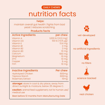  Multivitamin for Dogs - Nootie+ Daily Multivitamin Chews for Dogs 