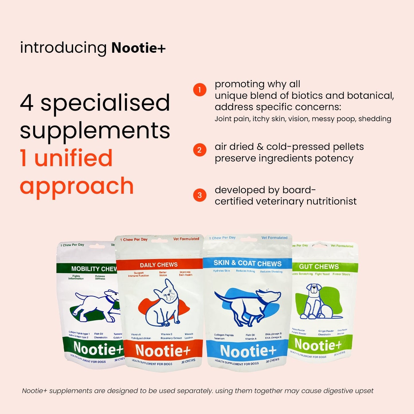 Multivitamin for Dogs - Nootie+ Daily Multivitamin Chews for Dogs 