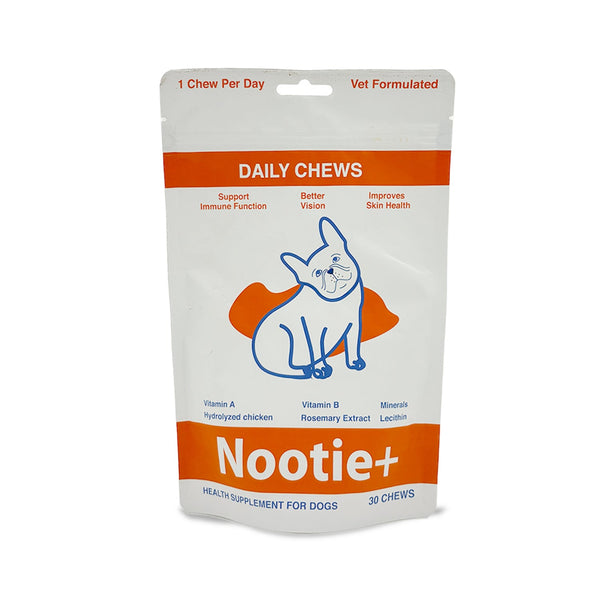 Nootie+ Daily Multivitamin Chews for Dogs - Immune Support, Vision & Healthy Skin (30 Soft Chews)