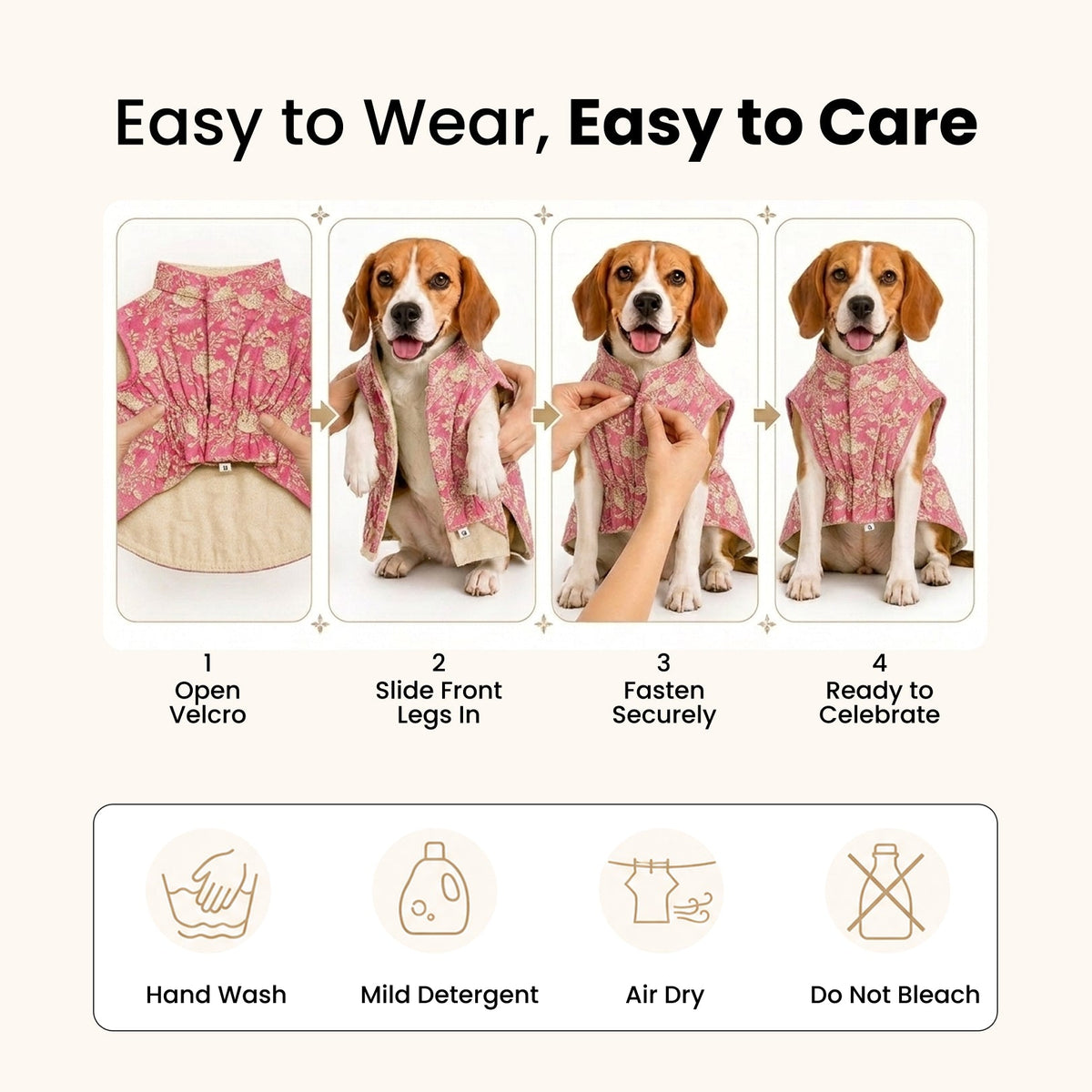 Nootie Dog Kurta - Pink Brocade | Traditional Ethnic Outfit for Weddings, Festivals and Celebrations - nootie.in
