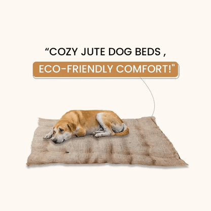 Nootie Eco - Friendly Jute Pet Bed - Durable & Soft Sleeping Mat for Dogs & Cats (Small) - nootie.in