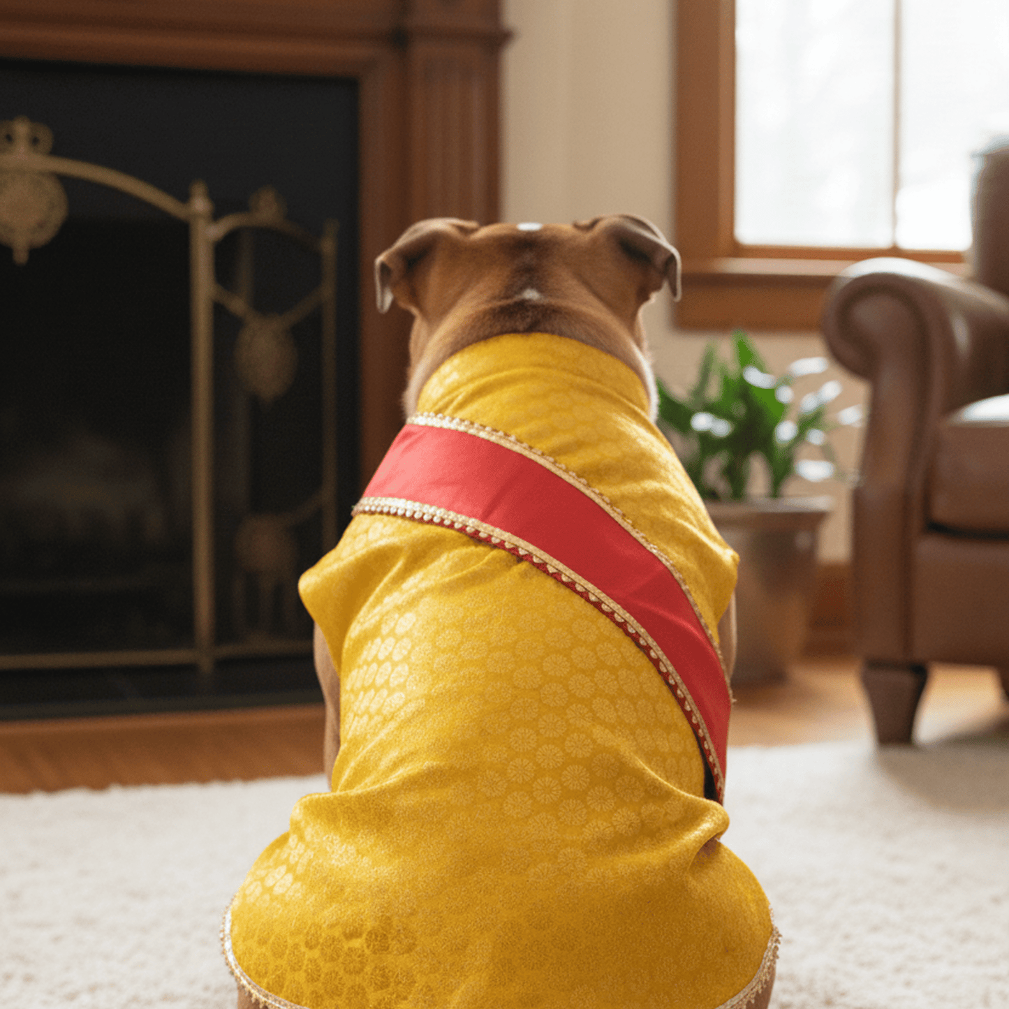 Nootie Festive Sherwani with Chunni for Pets – Yellow | Stylish Outfit for Weddings & Festivals - nootie.in