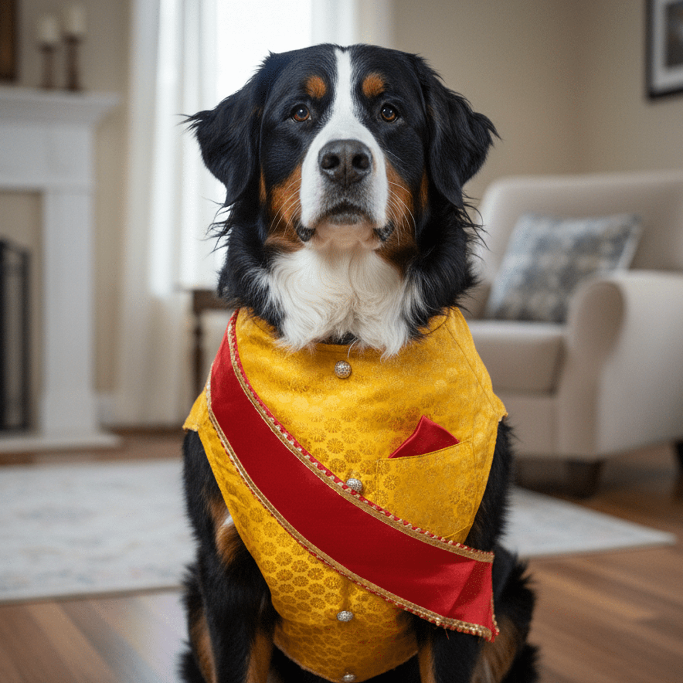Nootie Festive Sherwani with Chunni for Pets – Yellow | Stylish Outfit for Weddings & Festivals - nootie.in