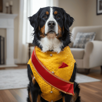 Nootie Festive Sherwani with Chunni for Pets – Yellow | Stylish Outfit for Weddings & Festivals - nootie.in