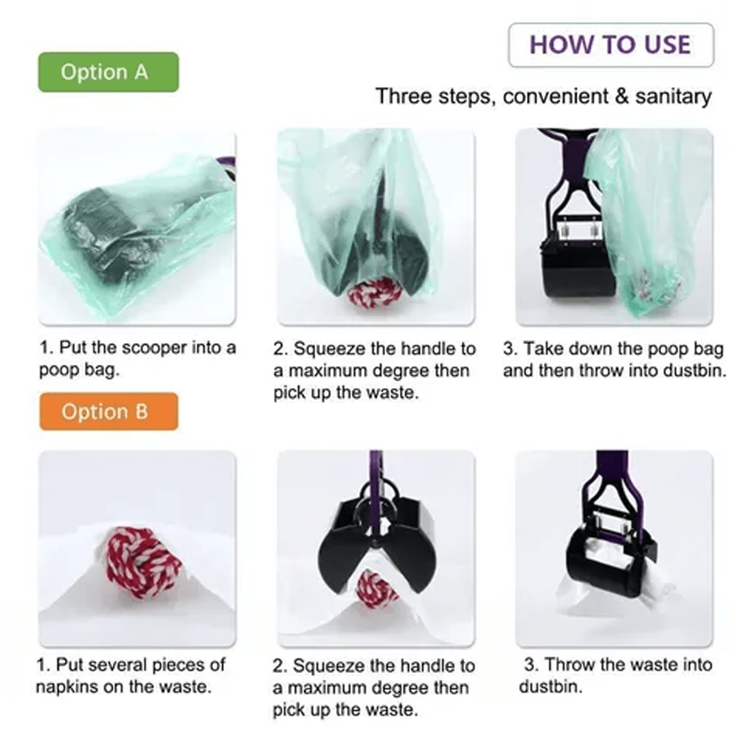 Nootie Folding Dog Poop Scooper – Medium | Portable, Hygienic & Durable Pet Waste Picker for Dogs & Cats - nootie.in