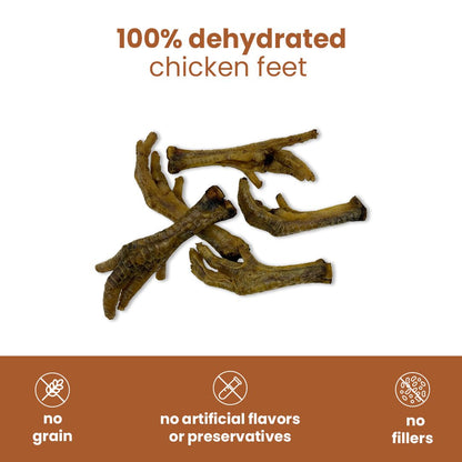 Nootie Dehydrated Chicken Feet for Dogs (80g) 
