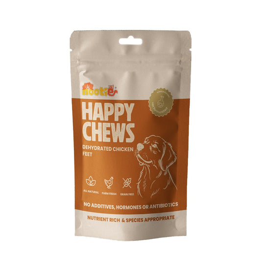 Nootie Happy Chews – Dehydrated Chicken Feet Dog Treats (80g) | Natural, Protein - Rich Chew for Joint & Dental Health - nootie.in