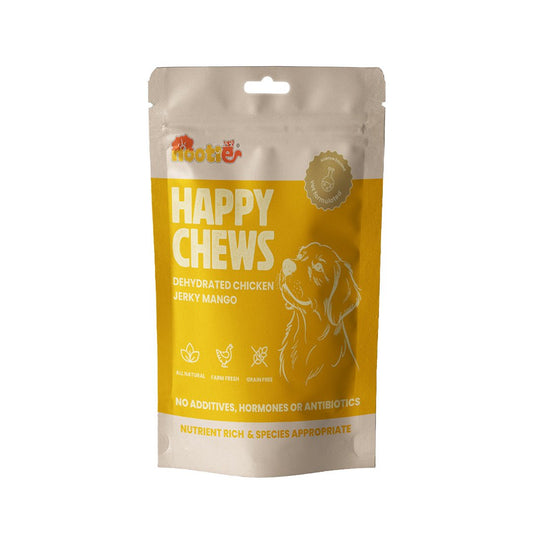 Nootie Happy Chews – Dehydrated Chicken Jerky Mango Dog Treats – 80g – All - Natural, Farm Fresh and Grain Free, Protein - Rich Snack for Dogs - nootie.in