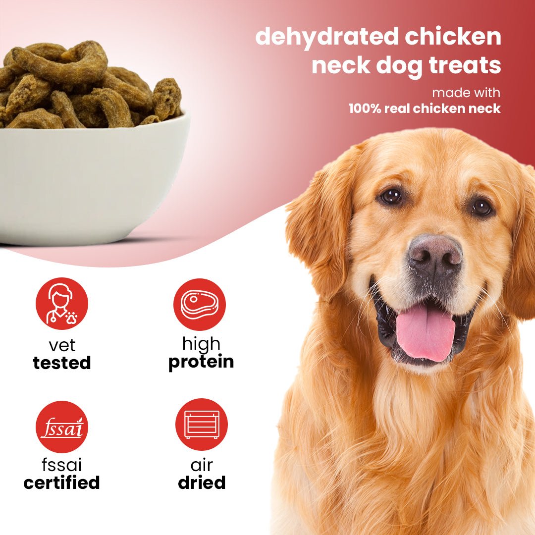 Nootie Dehydrated Chicken Neck Dog Treats (70g) - Natural Dental Chews