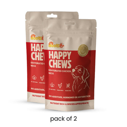 Nootie Dehydrated Chicken Neck Dog Treats (70g) - Natural Dental Chews