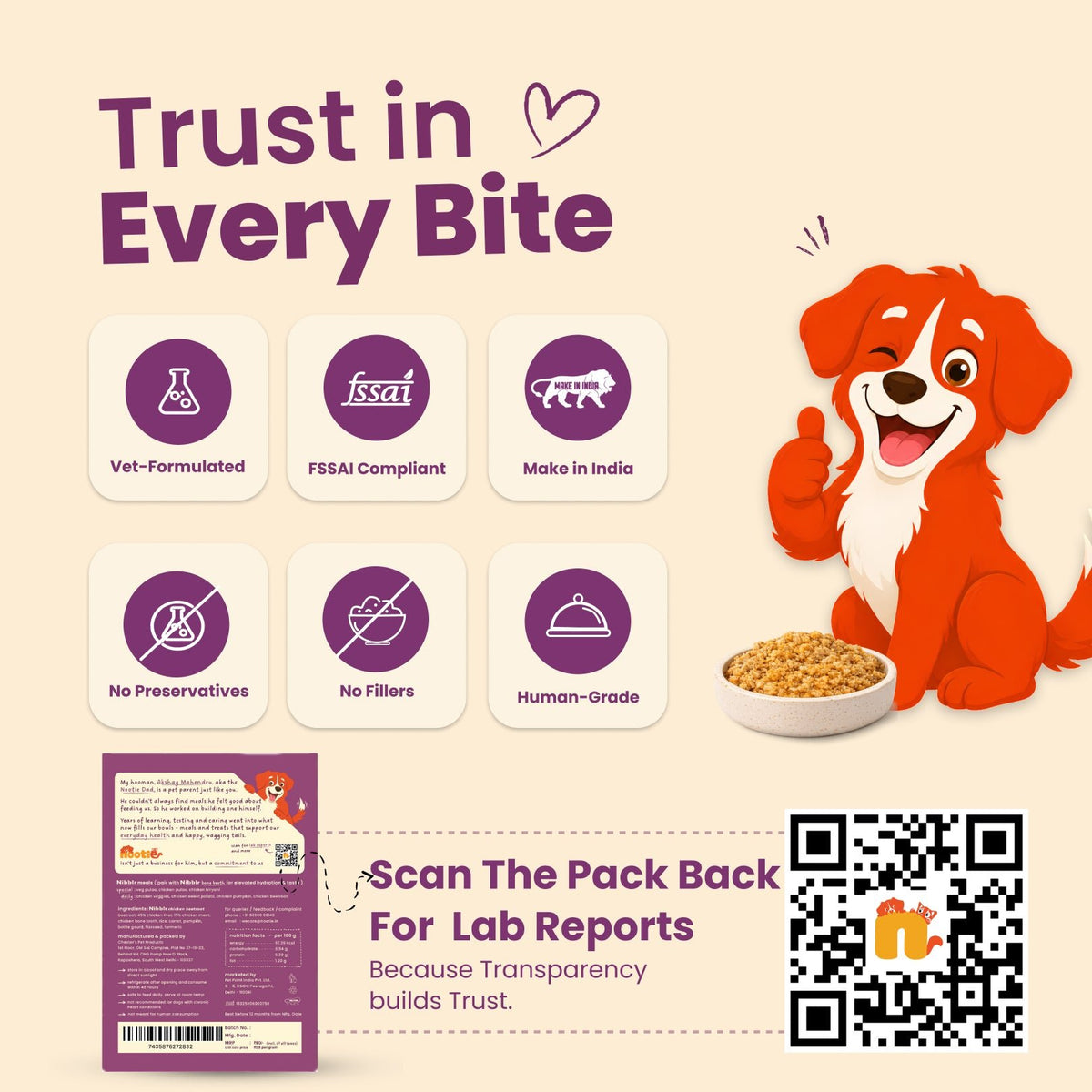 Nootie Nibblr Ready to Eat Woof Dog Meals - nootie.in