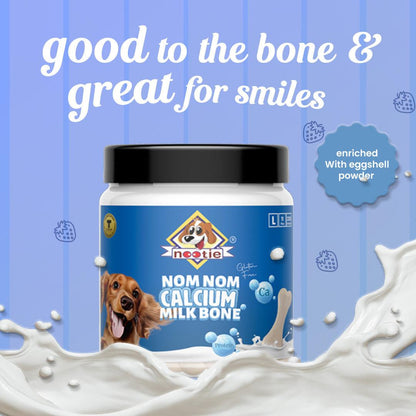 Nootie Nom Nom Calcium Milk Flavoured Bone Large Size - 220 Gm - nootie.in