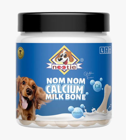 Nootie Nom Nom Calcium Milk Flavoured Bone Large Size - 220 Gm - nootie.in