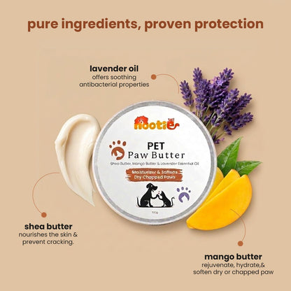Nootie Natural Paw Balm with Shea & Mango Butter (100g) 
