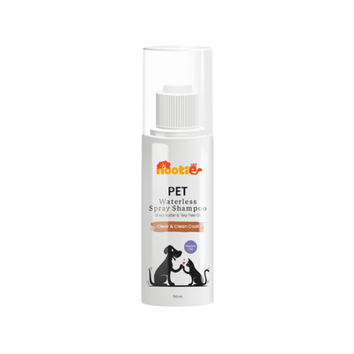 Nootie Pet Waterless Spray Shampoo for Dogs & Cats (150 ml) | No - Rinse, Shea Butter & Tea Tree Oil Cleanser for Soft, Fresh Coats - nootie.in
