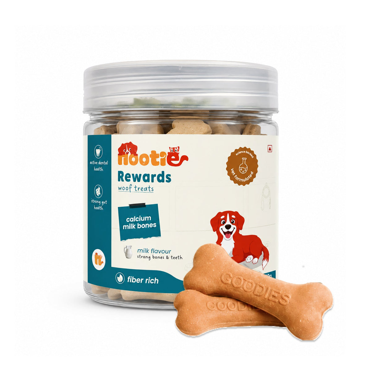 Nootie Rewards Calcium Milk Bones for Dogs – Milk Flavour (220g) - nootie.in