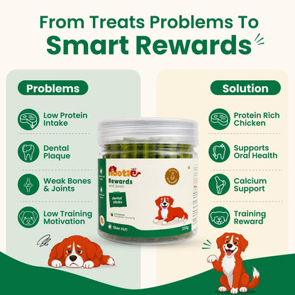 Nootie Rewards Seaweed Dental Sticks for Dogs (220g) - nootie.in