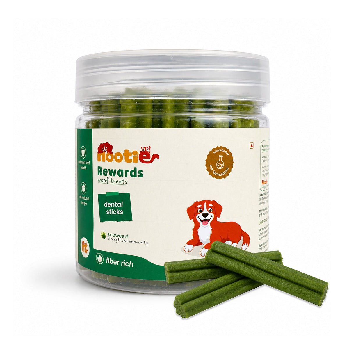 Nootie Rewards Seaweed Dental Sticks for Dogs (220g) - nootie.in