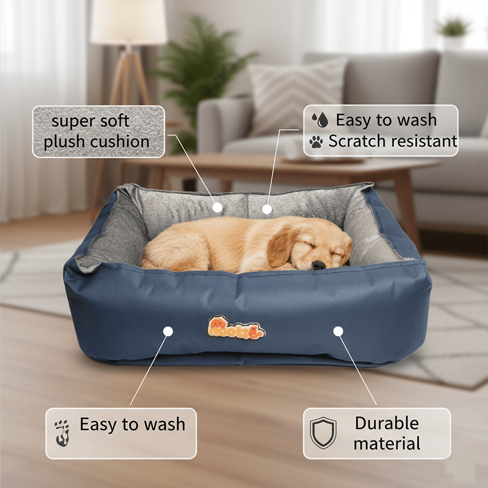 Nootie Sofa Basket Pet Bed (Small) -  Washable Dog Bed 