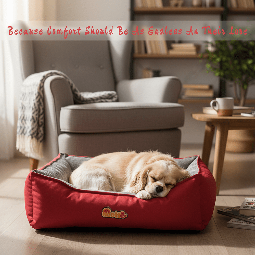 Nootie Sofa Basket Pet Bed (Small) - Washable Velvet & Scratch-Resistant Luxury Dog Bed - nootie.in