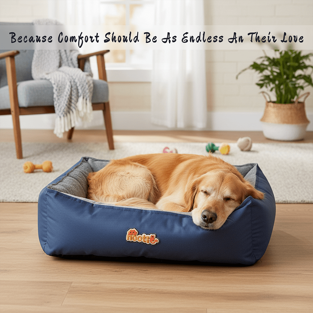 Nootie Sofa Basket Pet Bed (Small) - Washable Velvet & Scratch-Resistant Luxury Dog Bed - nootie.in