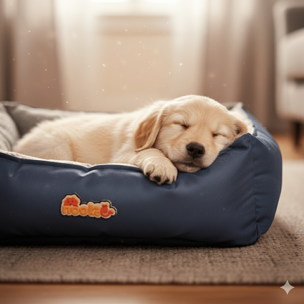 Nootie Sofa Basket Pet Bed (Small) - Washable Velvet & Scratch - Resistant Luxury Dog Bed - nootie.in