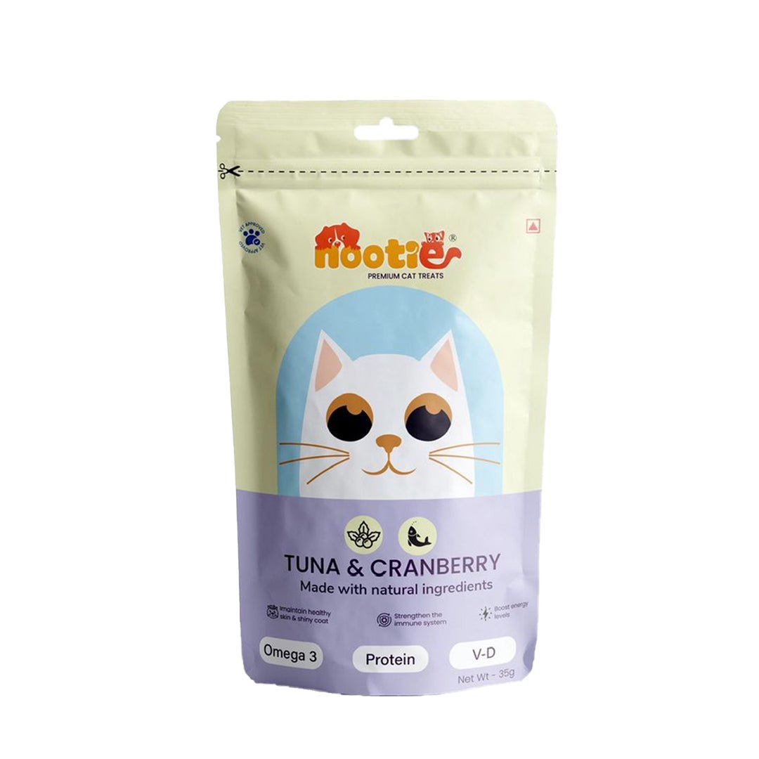 Nootie Tuna & Cranberry Cat Treats (35g) - Omega - 3 Rich Natural Snacks for Urinary Health - nootie.in