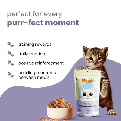 Nootie Tuna & Cranberry Cat Treats (35g) - Omega - 3 Rich Natural Snacks for Urinary Health - nootie.in
