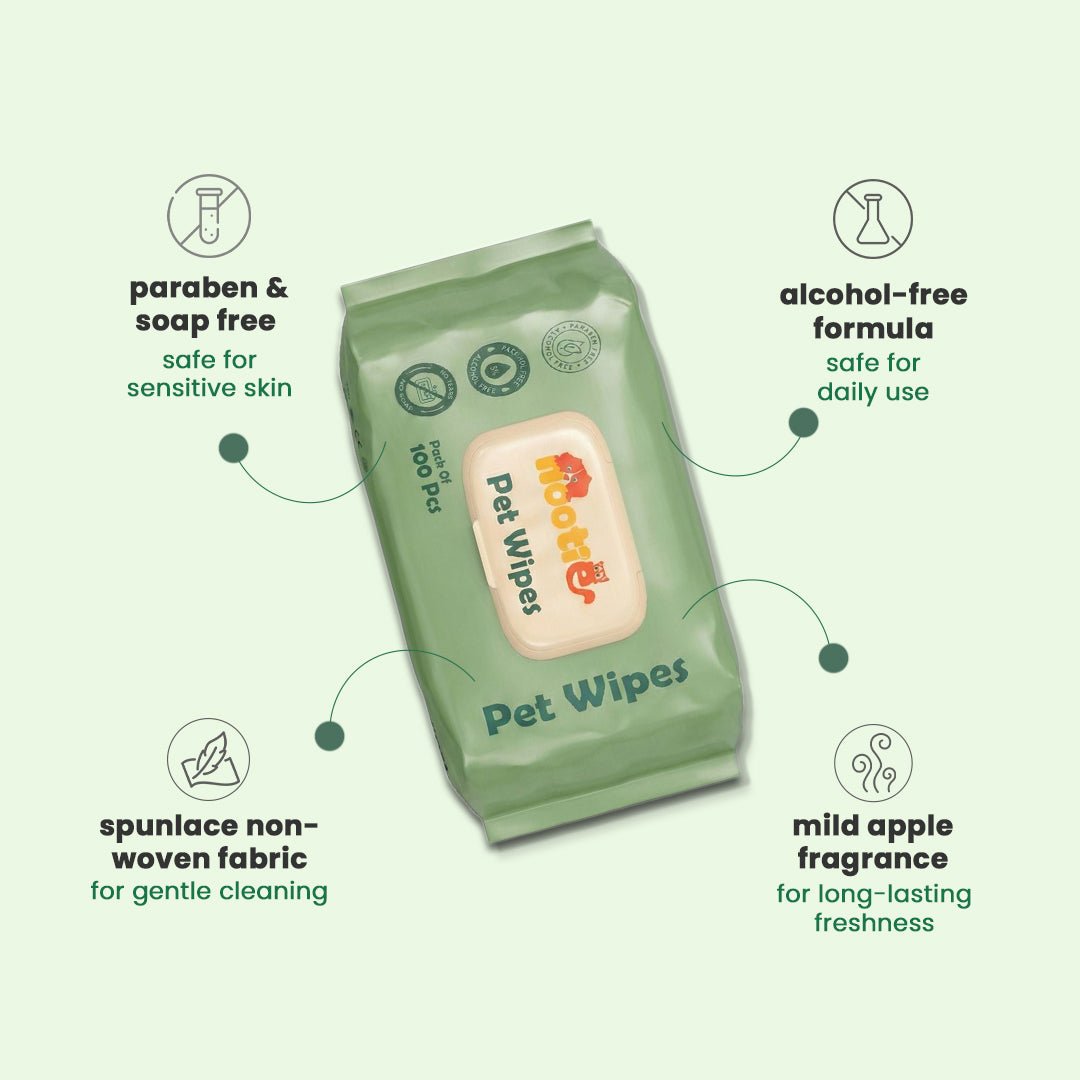 Nootie Wet Pet Wipes (100 Pulls) – Gentle Cleaning Wipes for Dogs & Cats | Alcohol - Free, Paraben - Free & Soap - Free - nootie.in