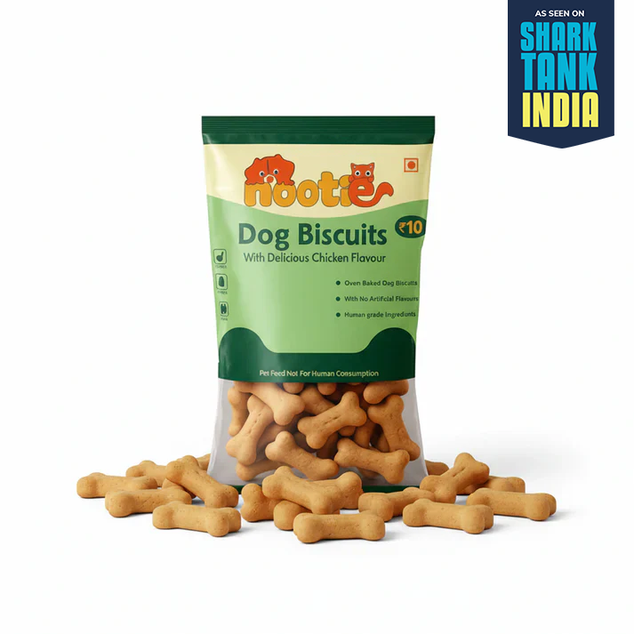 Nootie Chicken Puppy Biscuits | High-Protein Crunchy Treats for Puppies (40gm)
