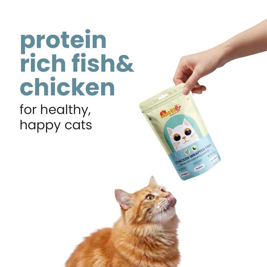 Nootie Chicken Wrapped Fish Cat Treats (35g) - Cat Snacks