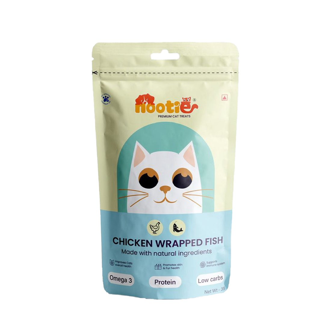 Nootie Chicken Wrapped Fish Cat Treats (35g) - Cat Snacks