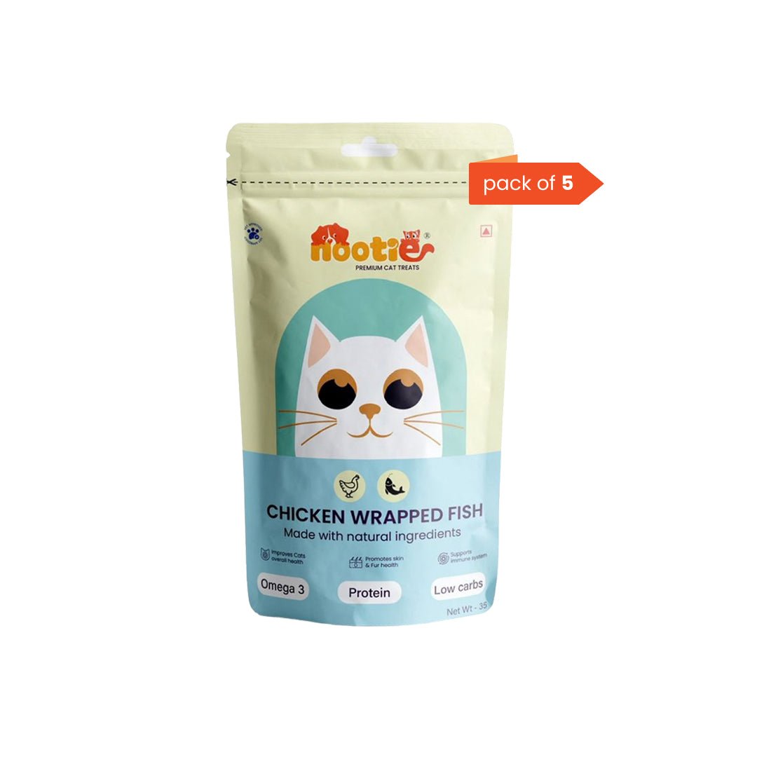 Nootie Chicken Wrapped Fish Cat Treats (35g) - Cat Snacks