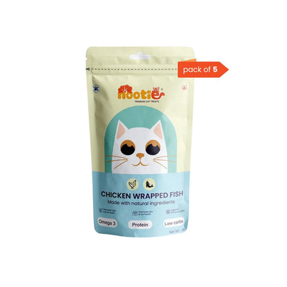 Nootie Chicken Wrapped Fish Cat Treats (35g) - Cat Snacks