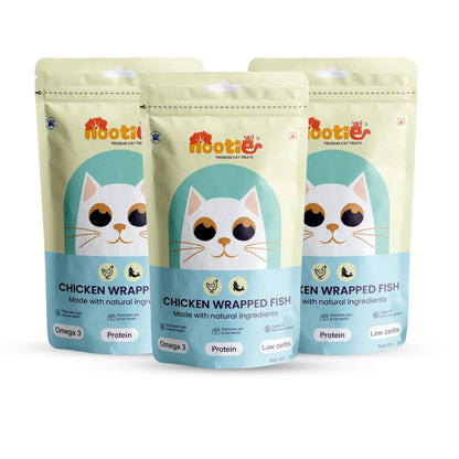 Nootie Chicken Wrapped Fish Cat Treats (35g) - Cat Snacks