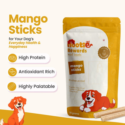 Rewards Chewy Sticks for Dogs (50g) | Chicken | Real Chicken, Collagen-Enriched & High-Protein Chewy Snack - nootie.in